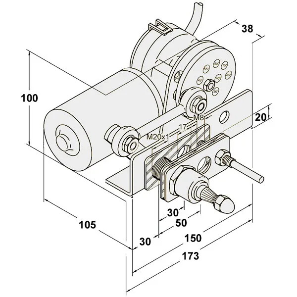 Marin & Fritid Torkarmotor 24V 70mm heavy duty