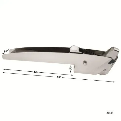 Marin & Fritid ankarrulle rak 10-15 kg rostfri