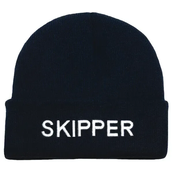 Marin & Fritid skippermössa blå stickad one size