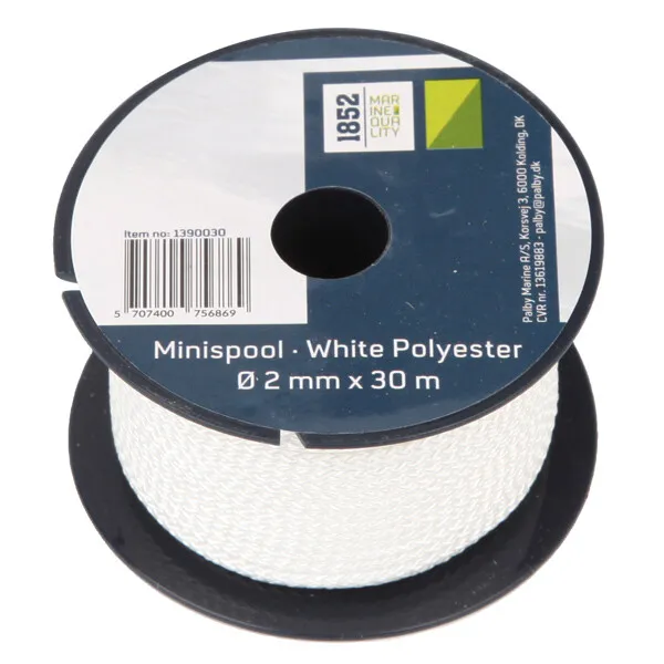 Marin & Fritid 1852 Minirulle lina röd 2mm 30m polyester