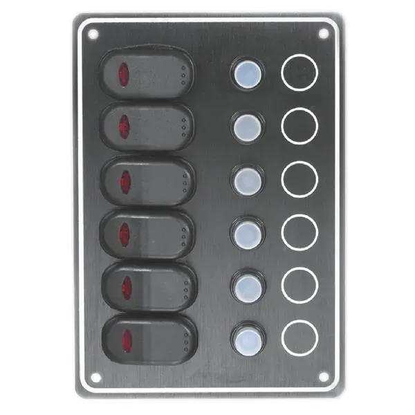 Marin & Fritid Elpanel 190x134mm 12V IP65 6 switchar