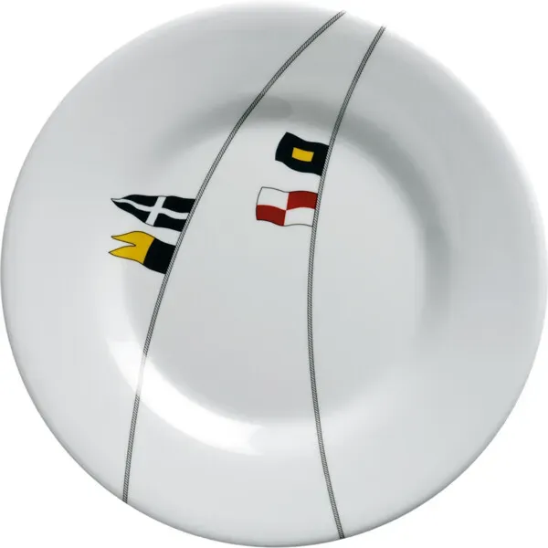 Regata desserttallrik Ø20 cm melamin okrossbar flagga