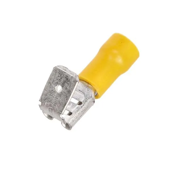 Marin & Fritid flatstiftshylsa dubbel gul 6,3mm 10-pack