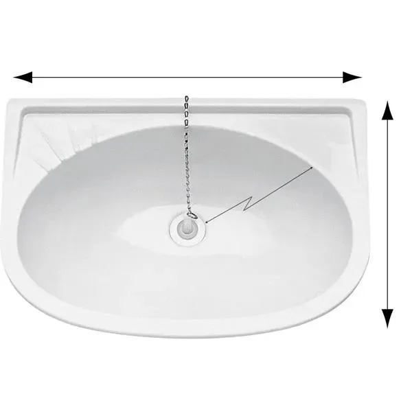 Marin & Fritid tvättställ plast 395x275mm rektangulärt