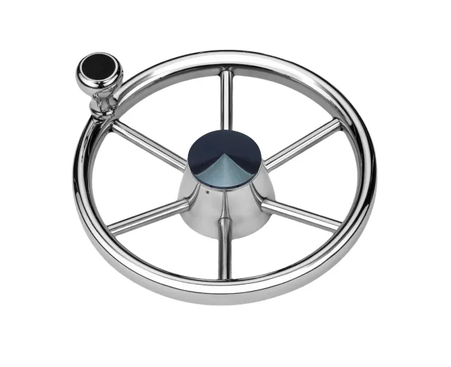 Marin & Fritid Destroyer SS båtratt rostfri med knopp
