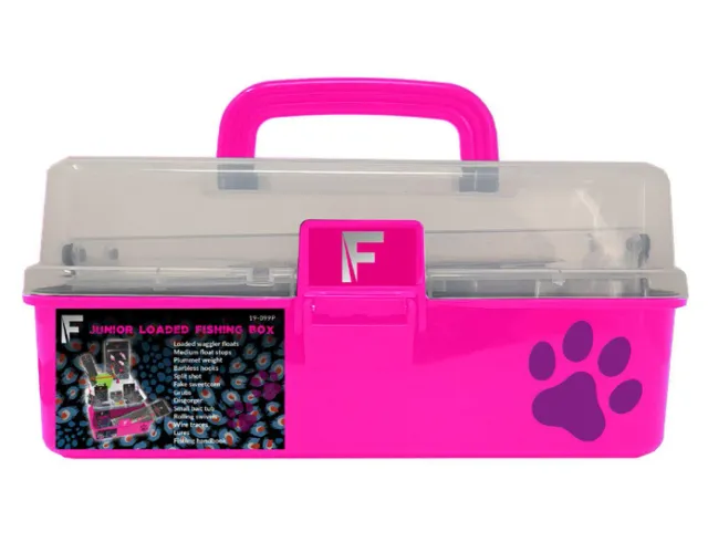 Marin & Fritid Junior fiskelåda rosa 28x16x32cm