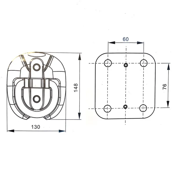 Marin & Fritid säkringsbeslag brygga 14 mm härdat stål