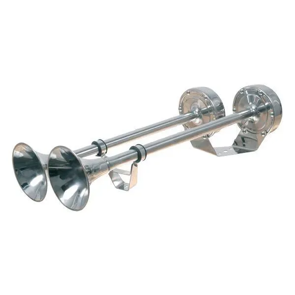 AAA dubbelt signalhorn RF 12 V rostfritt