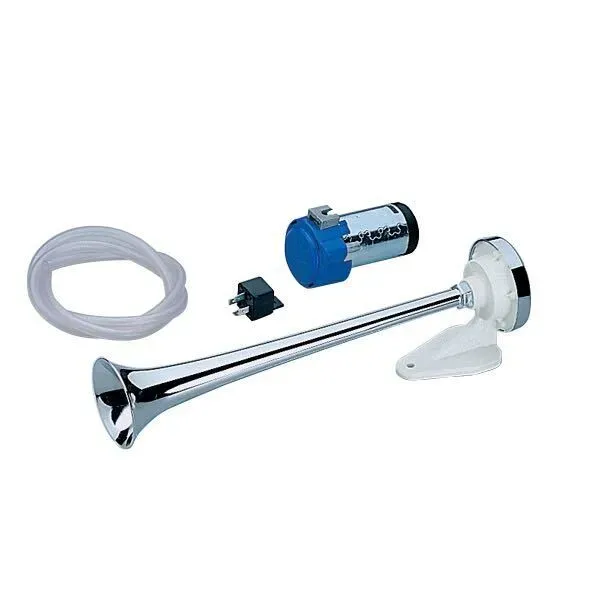 Marin & Fritid kompressorsignalhorn 12V krom