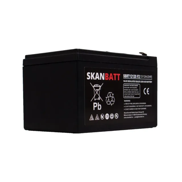 Skanbatt SBRT12120 AGM-batteri 12 V 12 Ah