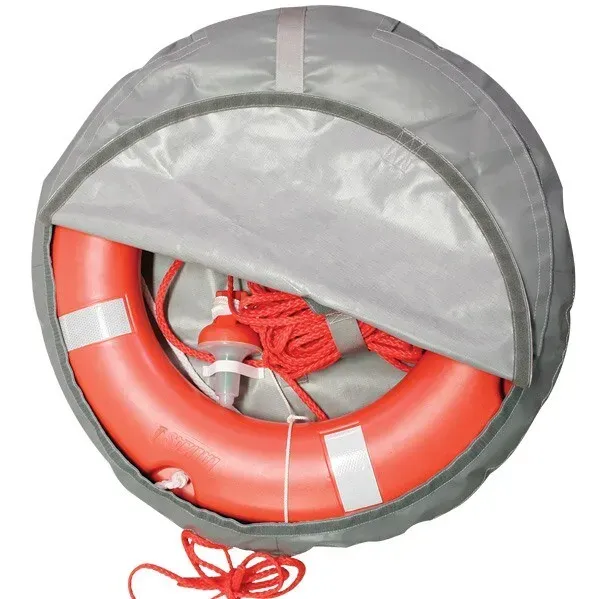 Marin & Fritid Rescue livboj Solas grå med ljus och lina