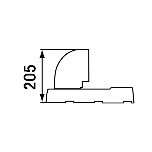 Doradebox röd gängfäste 90 mm ventilation 335x200x60 mm