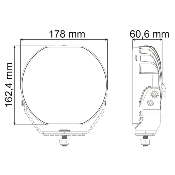 Marin & Fritid 1852 7" LED Däcksbelysning 164W Combo