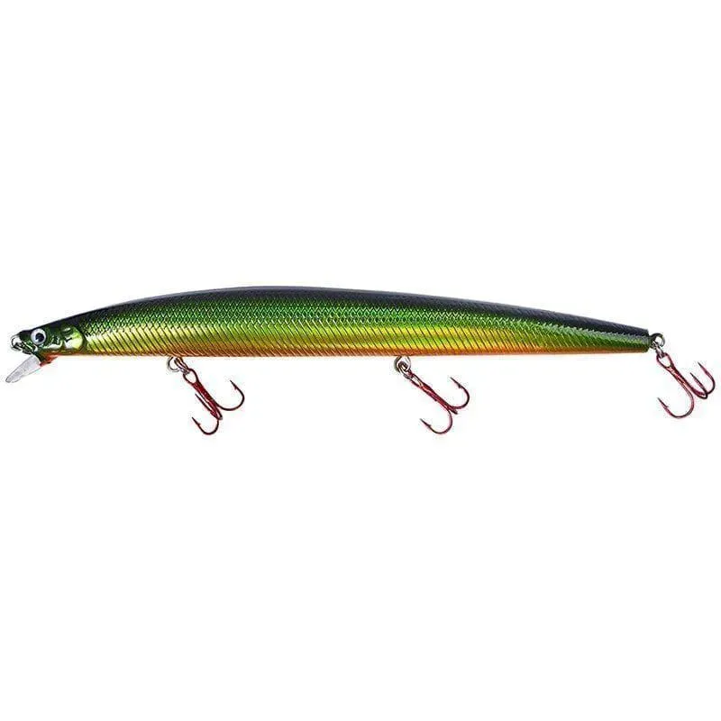 Warbird Minnow 18cm 26g wobbler gul orange grön