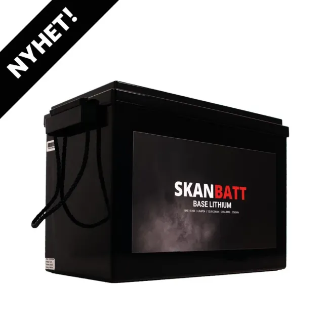 Skanbatt Base Lithium litiumbatteri 12V 200Ah 200A BMS