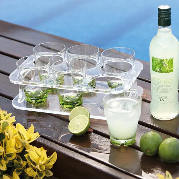 Marin & Fritid MB glasbricka till 6 glas plast