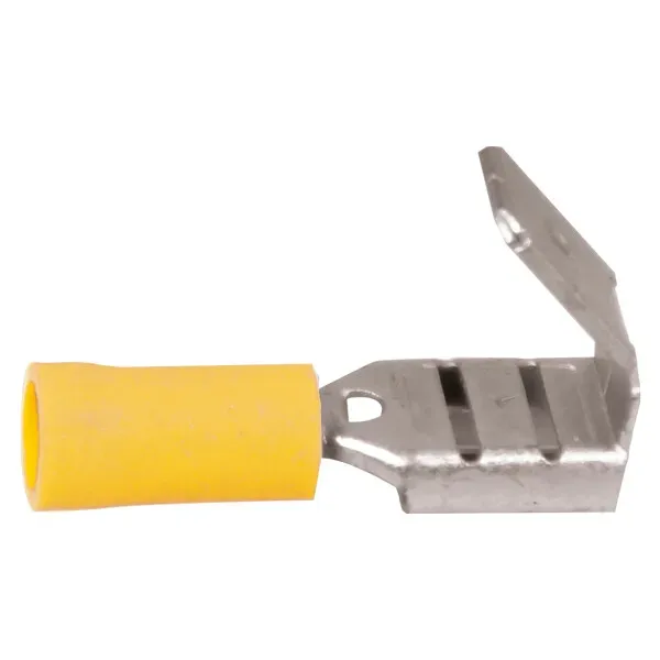 Marin & Fritid Flatstiftskontakt hane gul 10-pack 4-6 mm²