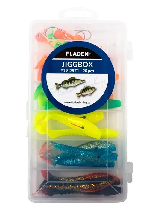 Marin & Fritid Shadjiggar ask 80mm fiskeset 20 delar
