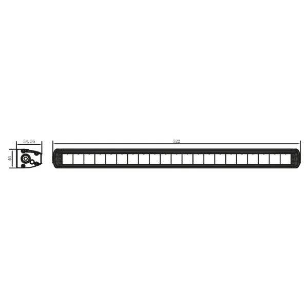1852 Slim 50 LED däcksbelysning 10-30V 8820lm Combo