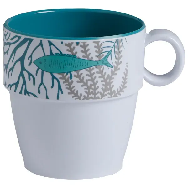 Marin & Fritid Coastal mugg melamin 320 ml 6-pack halkfri