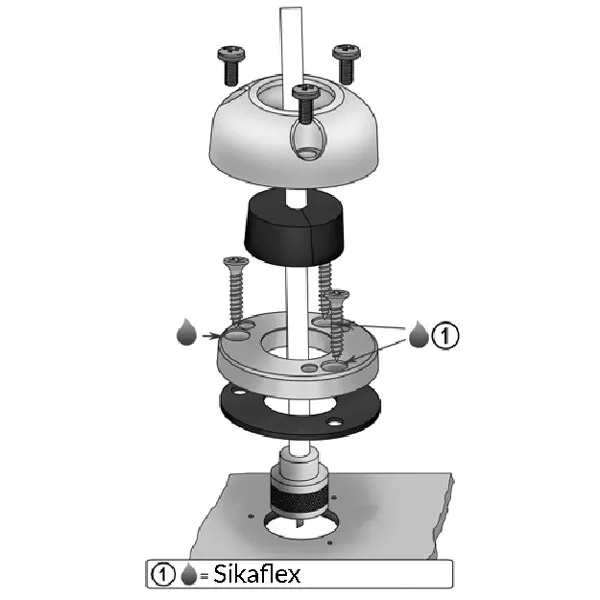 Marin & Fritid Kabelgenomföring aluminium 54x21 mm 30 mm