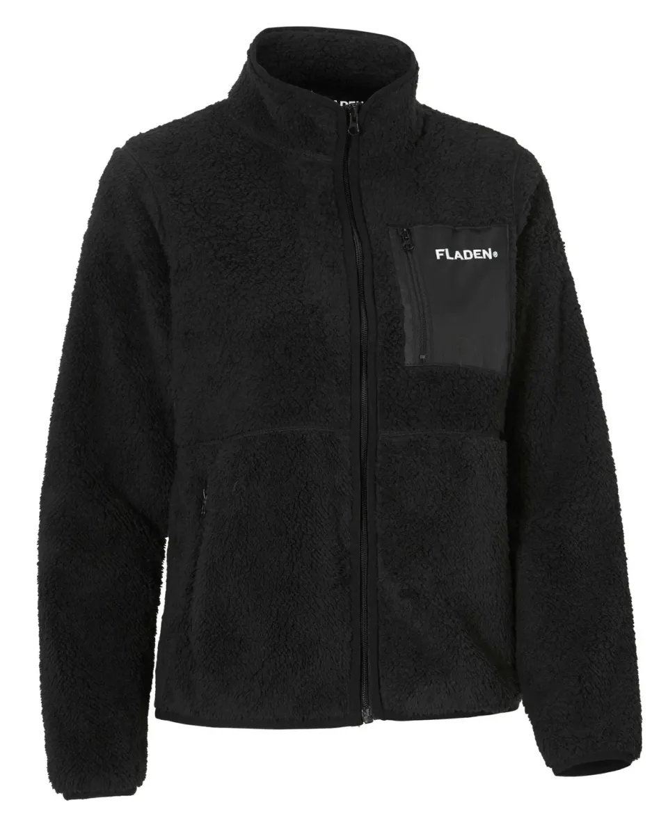 Marin & Fritid Sheep Fleece jacka svart sidfickor