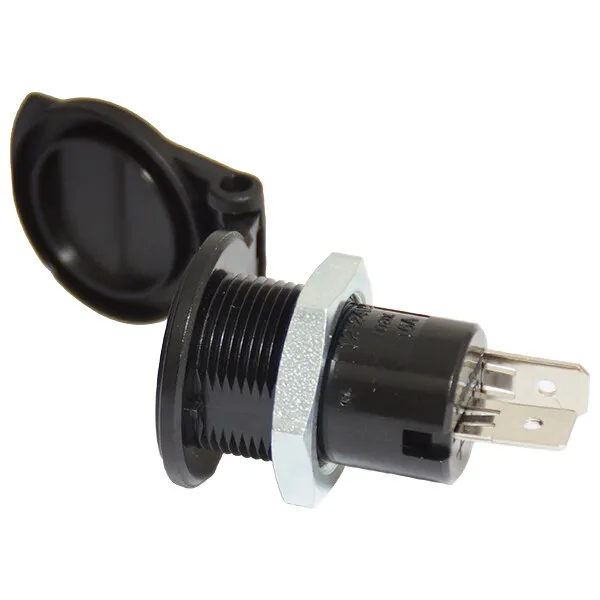 Marin & Fritid Liten 12/24V 16A installationskontakt med lock