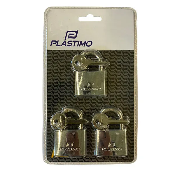 Marin & Fritid Hänglås rostfritt 40mm 3-pack samma nyckel