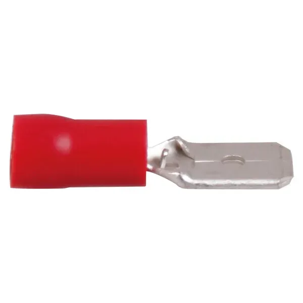 Marin & Fritid Flatstift hane röd 4,8x0,8 mm 10-pack kabel