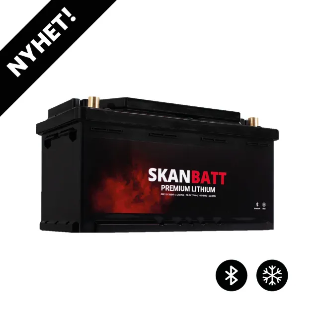 SKANBATT Premium PRE12-178BHR litiumbatteri 12V 178Ah med värme