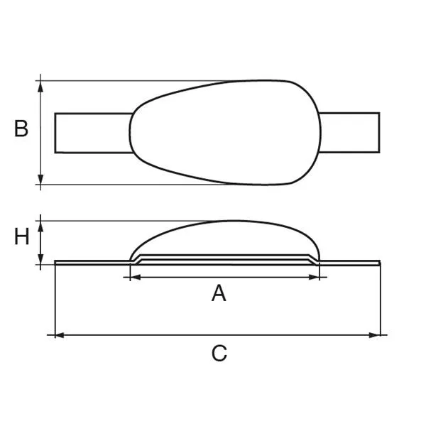 Marin & Fritid Zinkanod 3 kg tacka 150x90x40 mm