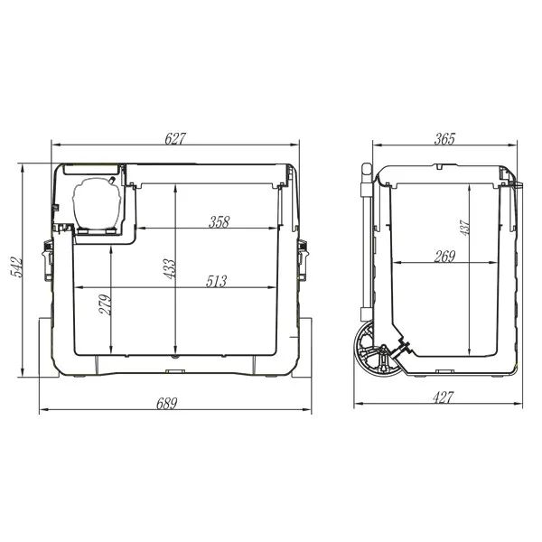 1852 kylbox ECX40 40 liter kompressor 12/24/230V