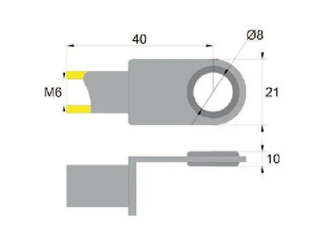Marin & Fritid Fästögla gasfjäder M6 40 mm