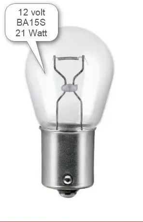 Marin & Fritid Ba15S 12V 21W glödlampa enkel sockel