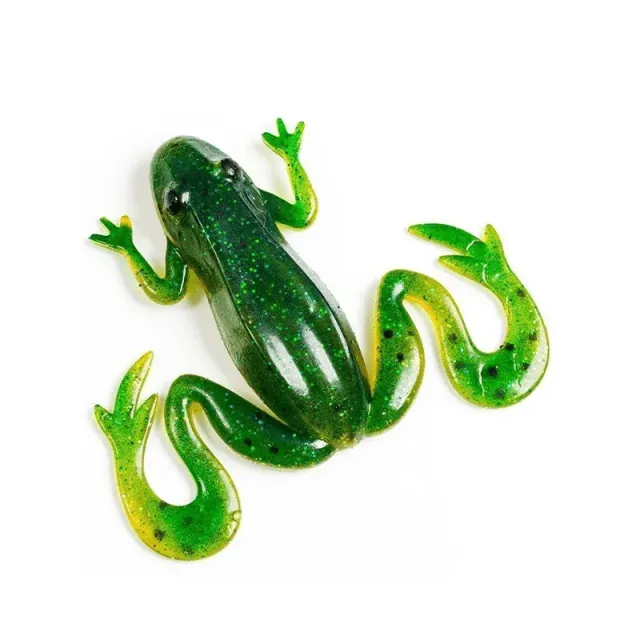 Marin & Fritid Swimming Frog 6,5cm grodbete glitter green