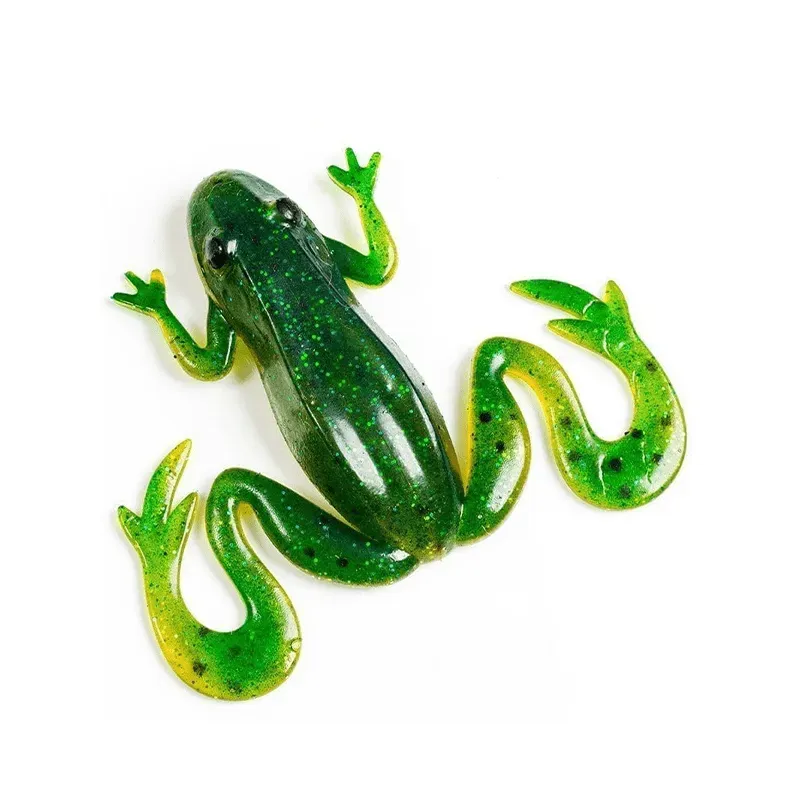 Marin & Fritid Swimming Frog 6,5cm grodbete glitter green