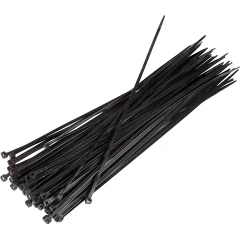 Buntband 4,8x390mm svart 100-pack grov bunt