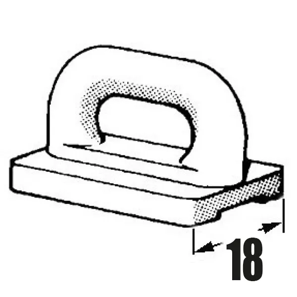 Marin & Fritid Segeltravare rak 18 mm vit nylon