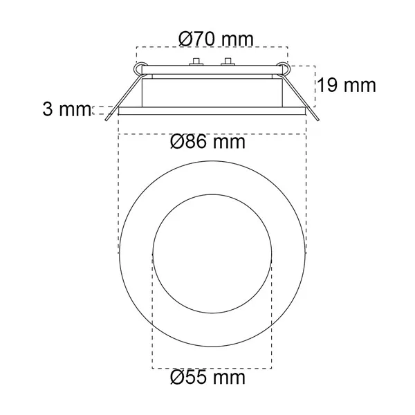 Casolux Maria spot stor vit alu 10-32V LED