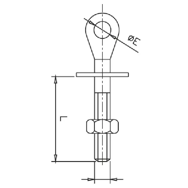 Marin & Fritid Öglebult 6x60 L-83 Ø6,5 mm rostfri