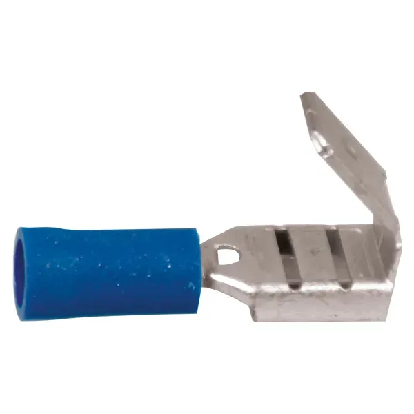 Marin & Fritid 6,4x0,8 flatstiftskontakt hane blå 10-pack