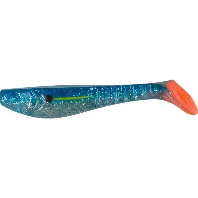 Minnow Shad jigg 100mm Blue glitter abborre gädda