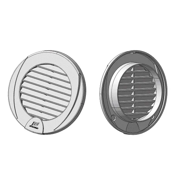 Marin & Fritid ventilgaller 76 mm 3 tum vitt plast