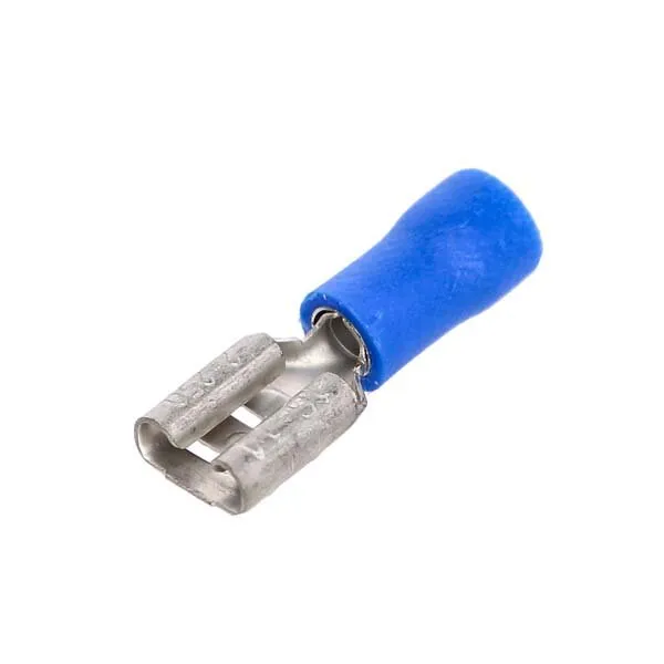 Marin & Fritid Flatstiftshylsa blå 6,3mm 10-pack hona