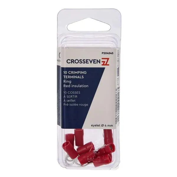 Marin & Fritid ringkabelsko röd 4mm 100-pack isolerad