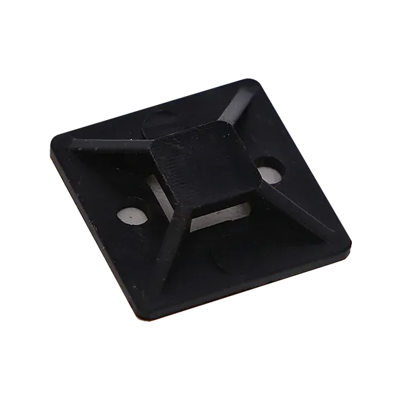 Marin & Fritid buntbandsfäste självhäftande svart 100-pack 30x30 mm