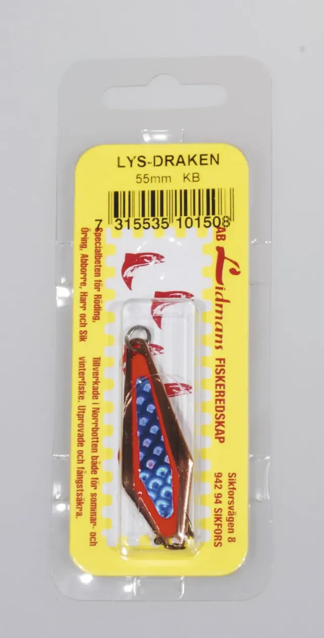 Lys Draken KB Fiskedrag 65mm lysande skeddrag havsfiske