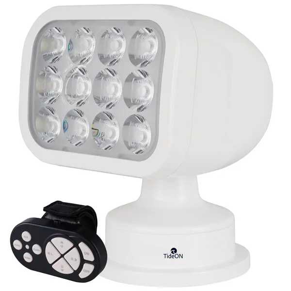 TideOn LED Söklampa vit trådlös fjärrkontroll strålkastare