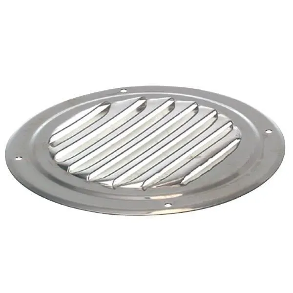 Marin & Fritid ventil Ø125mm fast rostfri platt