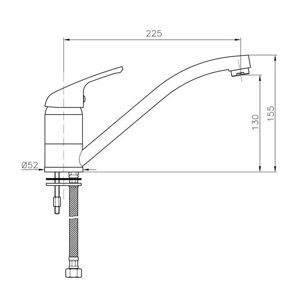 Marin & Fritid engreppsblandare pentry 235mm